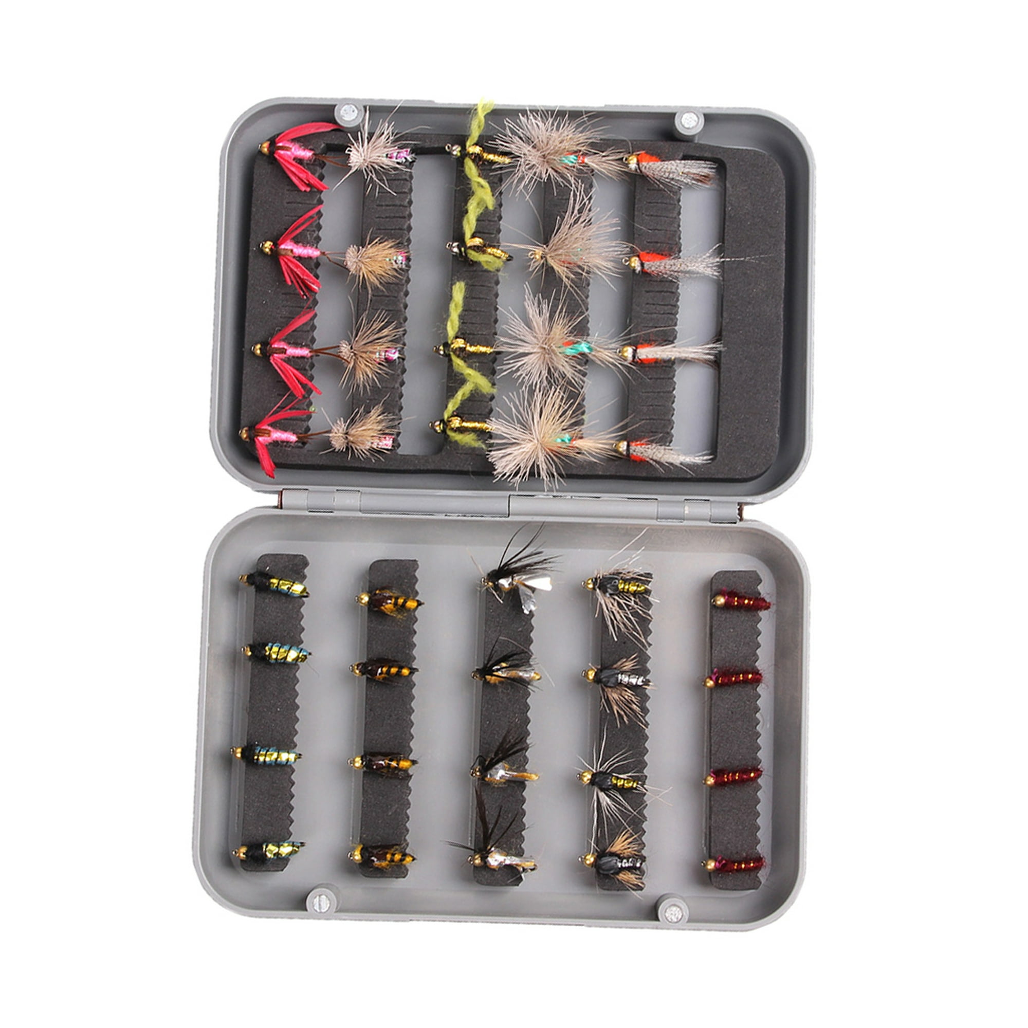 Kit de anzuelos de paleta para pesca con mosca, set de cebos de acero al  carbono