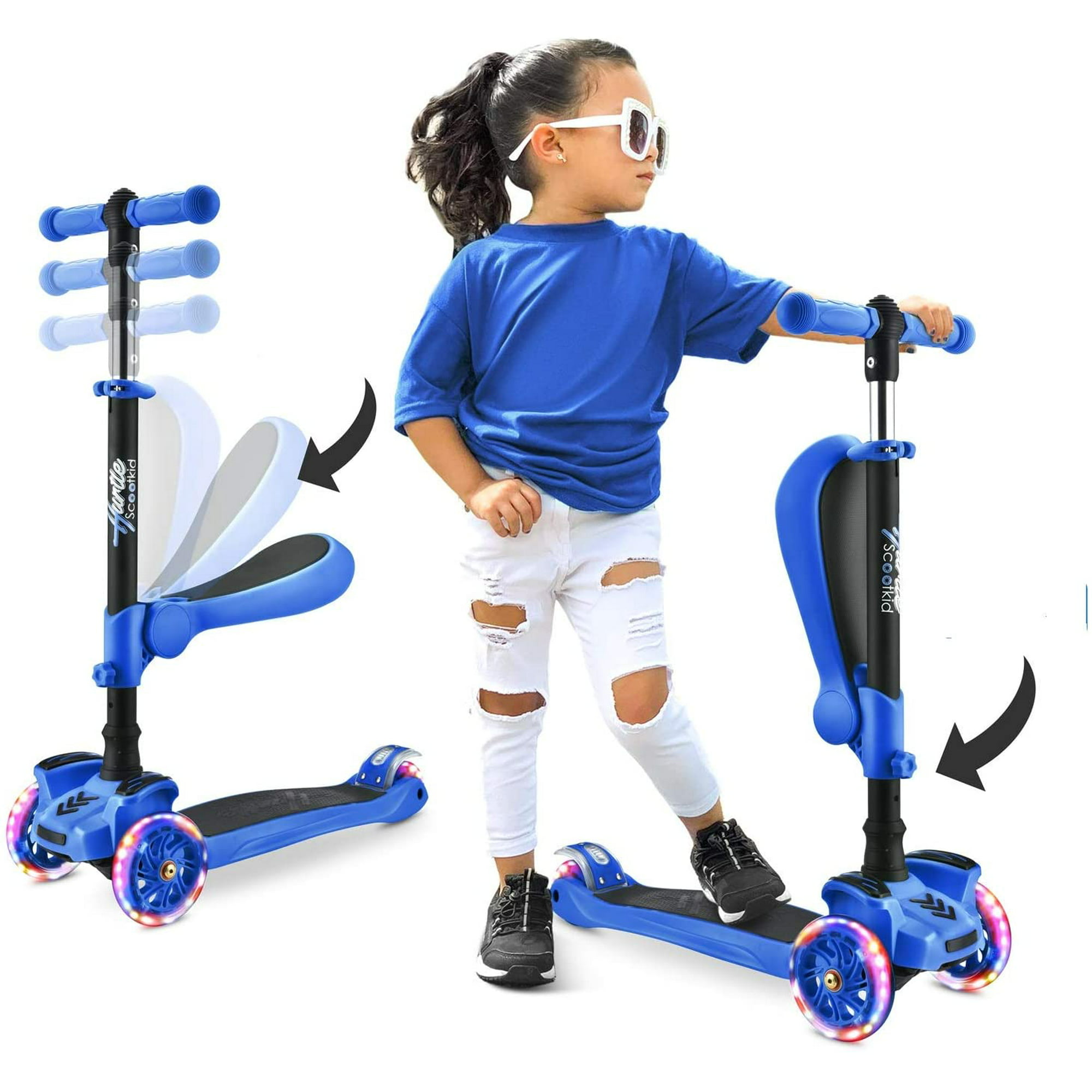 Patinete eléctrico para niños y niñas, scooter para niños grandes de 5 a 6  a 14