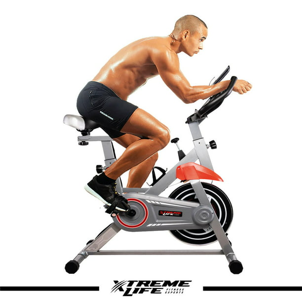 Bicicleta Spinning 8 kg Bicicleta Fija Estatica Indoor Bici Estacionaria  Cardio Bici Ajustable Fitness Monitor Electrónico con 7 Funciones XTREME  LIFE (Azul) : : Deportes y Aire Libre