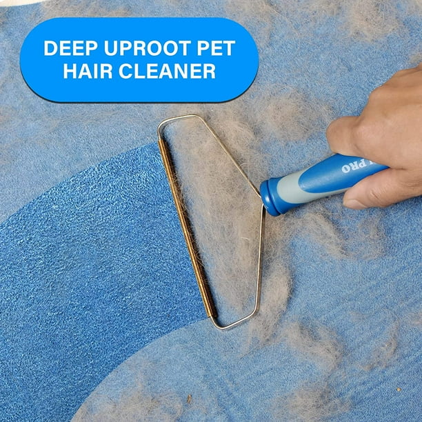 Rodillo removedor de pelo para mascotas, herramienta eficaz para quitar la  piel para muebles, alfombras y ropa, rodillo de pelo fácil de usar y