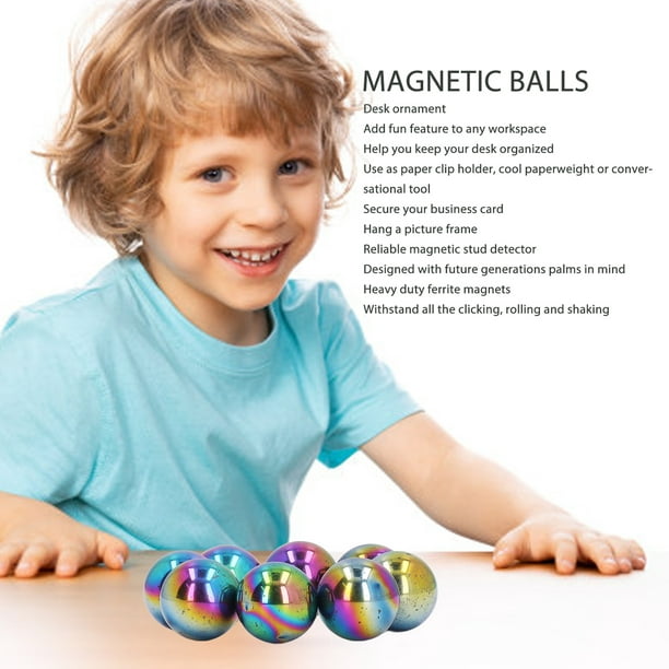 Bolas magnéticas de arco iris Bolas magnéticas de arco iris para niños  Bolas magnéticas Imanes de esfera Imanes de esfera para niños 10 piezas Bolas  magnéticas de arco ANGGREK Otros