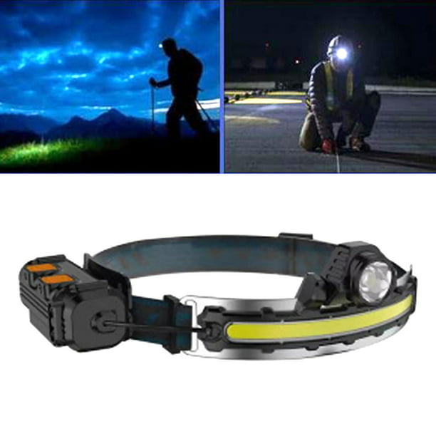 Linterna frontal LED Lámpara de cabeza recargable USB para correr Noche  Caminar Montar Jogging Atención Zulema Luz del faro