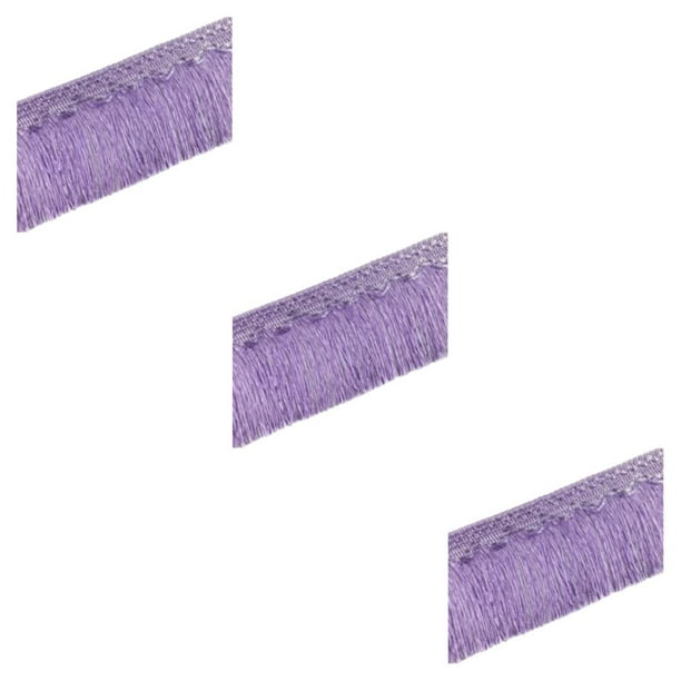 Wosthever Borla de flecos elegante de poliéster para costura y confección  Borla de flecos para coser violeta claro 12 Type1 NO1
