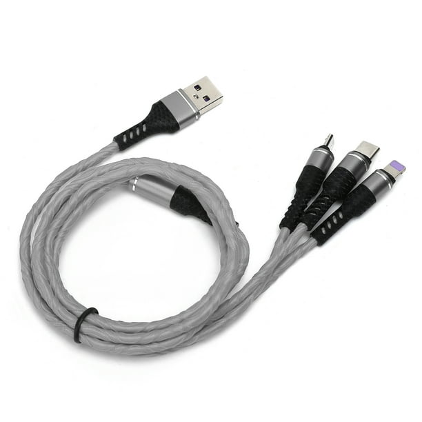Cable USB de carga rápida, Cable de cargador múltiple USB 3 en 1 Cable de  cargador de teléfono múltiple USB adaptado para la perfección