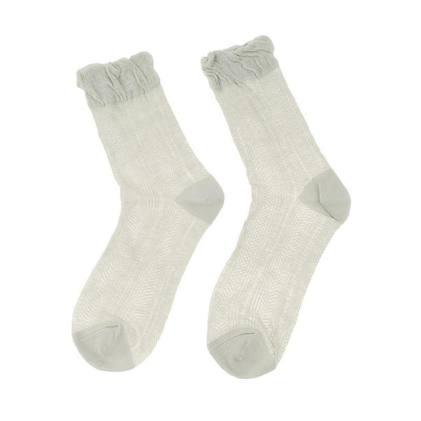 Calcetines tobilleros de encaje para mujer, calcetines con y , calcetines  de de encaje con , preciosos calcetines blanco Yinane Calcetines de encaje  de mujer