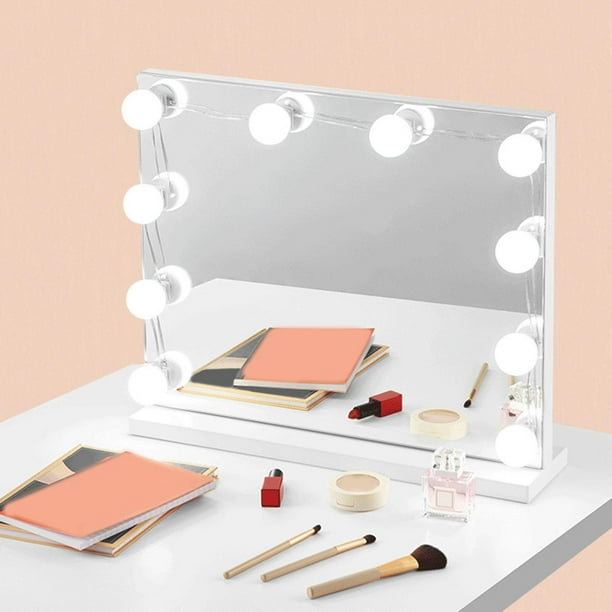 Espejo de maquillaje, luz LED de escritorio, luz de relleno grande