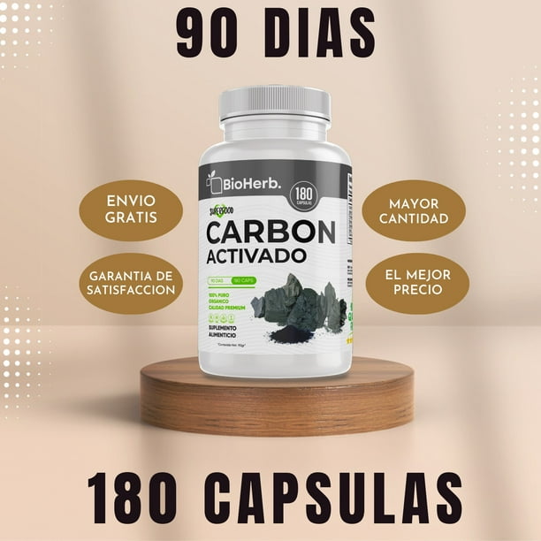 Carbón activado - 100 capsulas - Tienda saludable Colombia