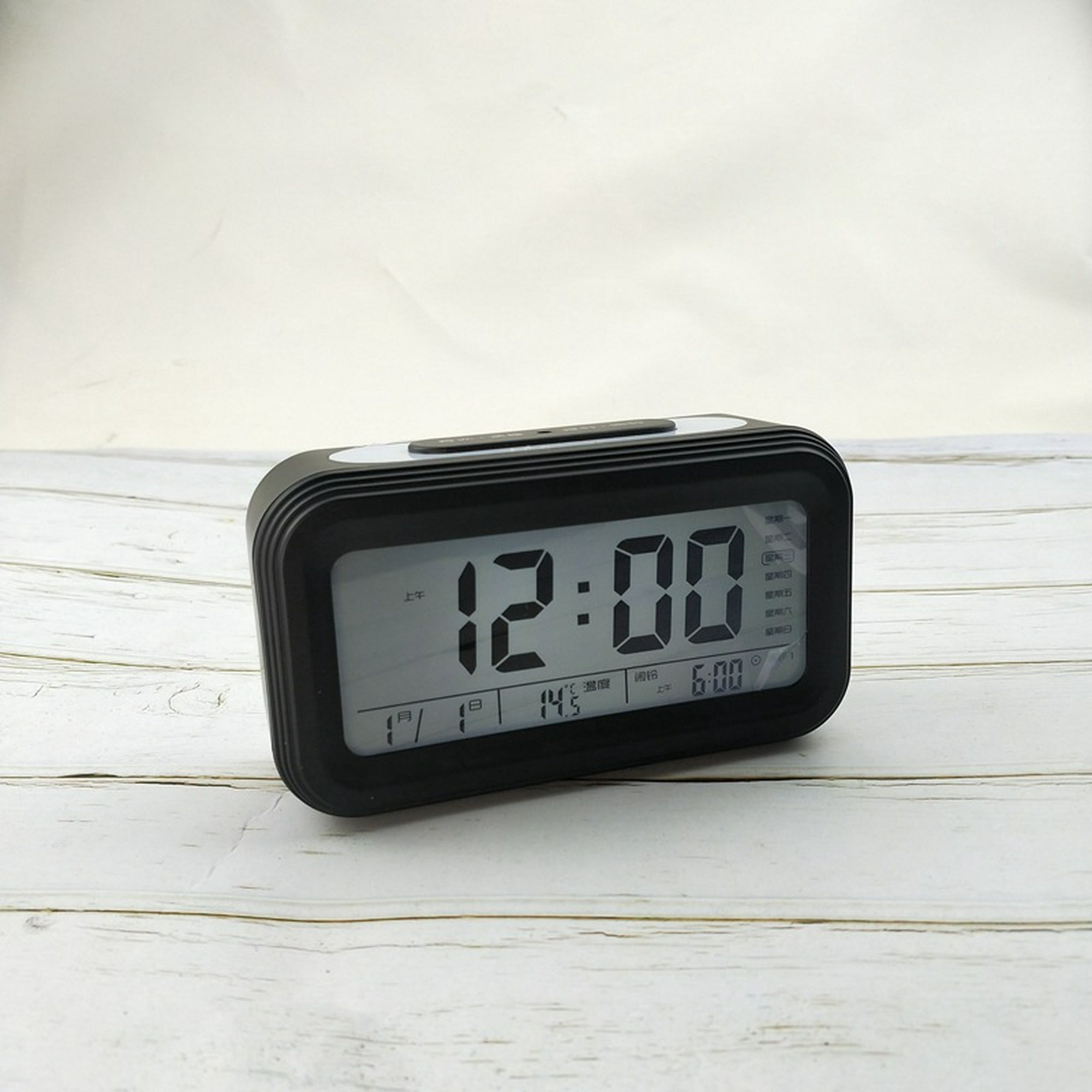 Reloj despertador digital Reloj despertador matutino, reloj digital con  pilas Reloj despertador silencioso para niños adultos Pantalla LED grande  Calendario de temperatura, reloj despertador de viaje