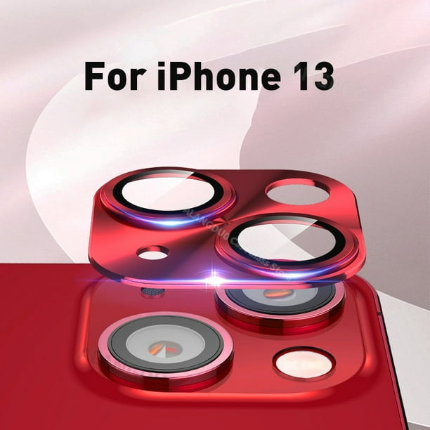 Vidrio Templado Protector Lente De Camara Para iPhone 13 /13 Mini Rojo Red