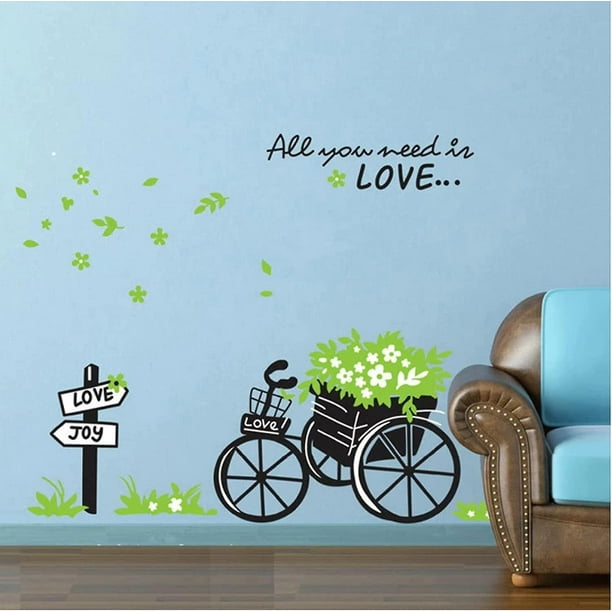 Pegatinas bicicleta flores, pegatinas bicicleta, pegatinas