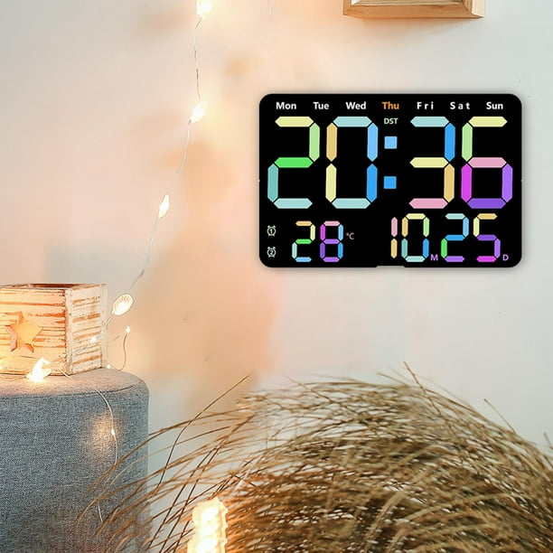 Reloj De Pared Digital Grande LED De 10 Pulgadas, Reloj