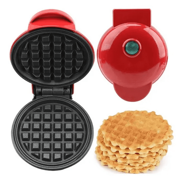 Mini Maquina para hacer Waffles Rojo