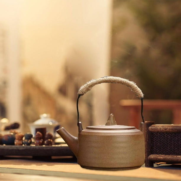 Tetera japonesa, tetera de tradicional con colador de té, tetera de  cerámica para casa de té, barbacoa, senderismo en el hogar en interiores ,  estilo c Soledad Tetera