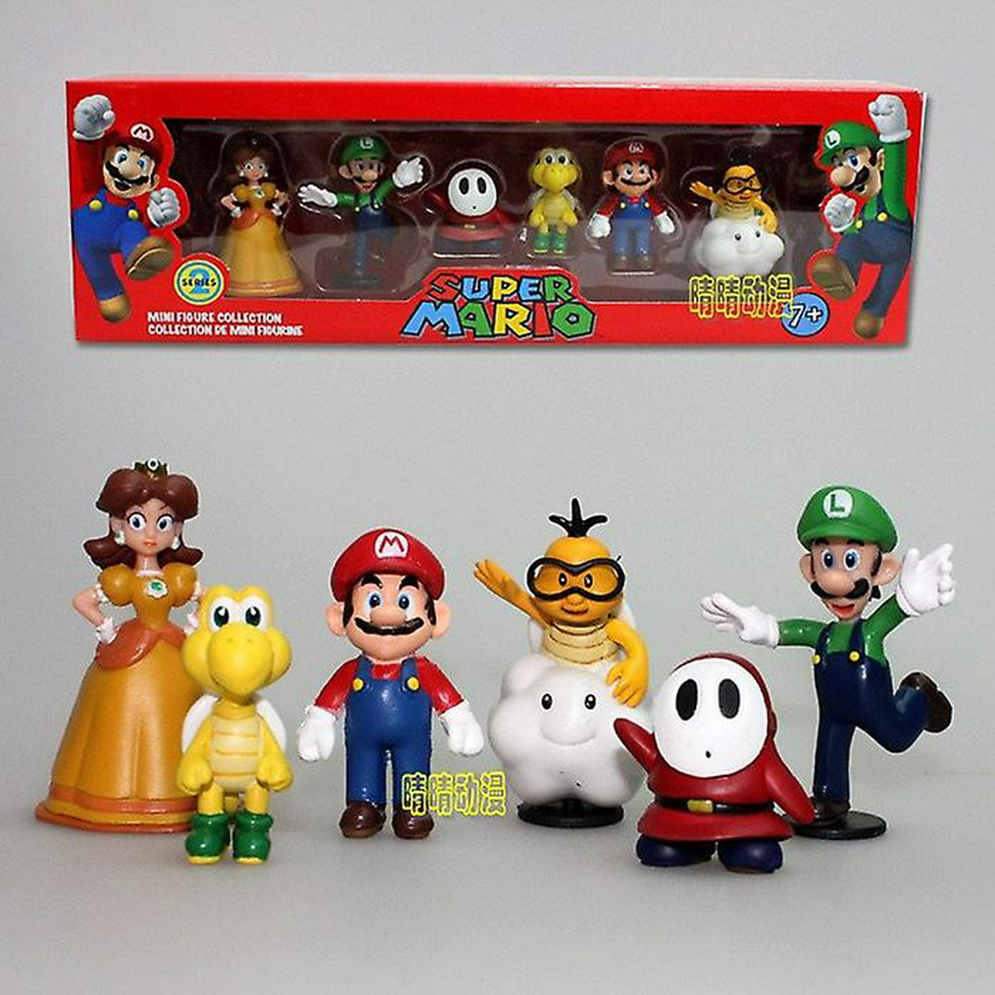 Juego de 6 figuras de acción de Mario Toys, colección de figuras de Mario  Brothers, 3.9 a 5.9 pulgadas de alto