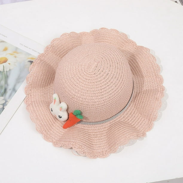 RV Sombrero de conejo Bolsa para el sol Sombrilla Niña Paja Niños Paja +  Sombrero de playa de anime para niños Sailing Electrónica