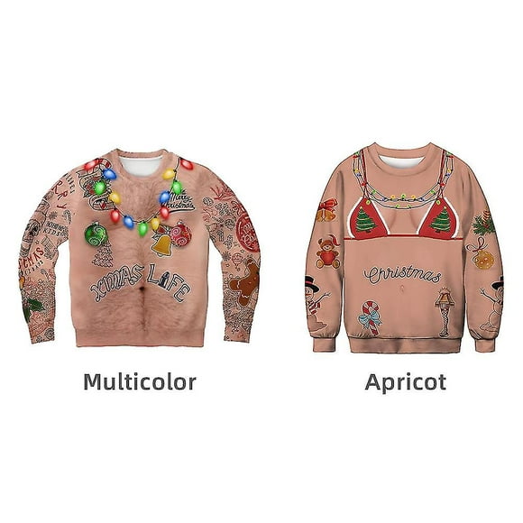 ugly christmas sweater sudadera familiar pullover jumper tops para mujeres y hombres casa fiesta