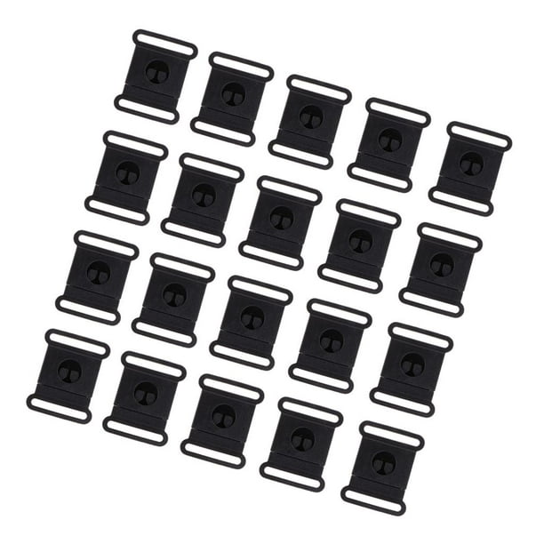 Hebillas de plástico negro de liberación lateral de 25 mm 1