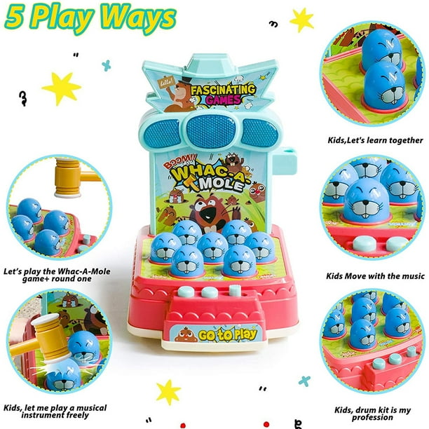  Juego Whack A Mole, juguetes para niños y niñas de 3 a 12 años,  juguetes para golpear para niños pequeños, regalos de cumpleaños para niñas  de 3, 4, 5, 6, 7