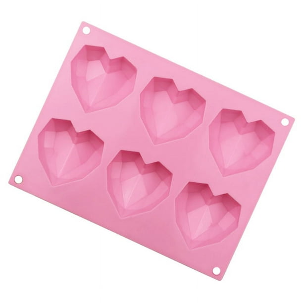 Moldes de silicona con forma de corazón para hornear, moldes de chocolate,  moldes de silicona para hornear, moldes antiadherentes en forma de corazón
