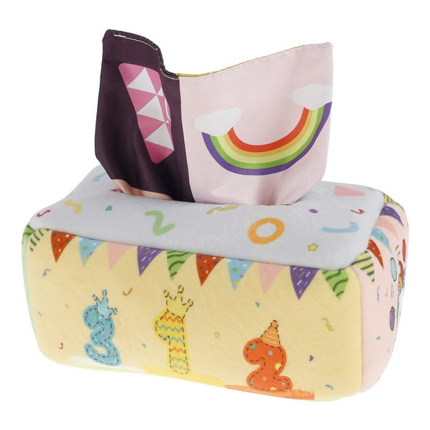 Caja de pañuelos mágicos para bebés, bufandas de arruga rellenas, juguete  sensorial Montessori, juguetes educativos para