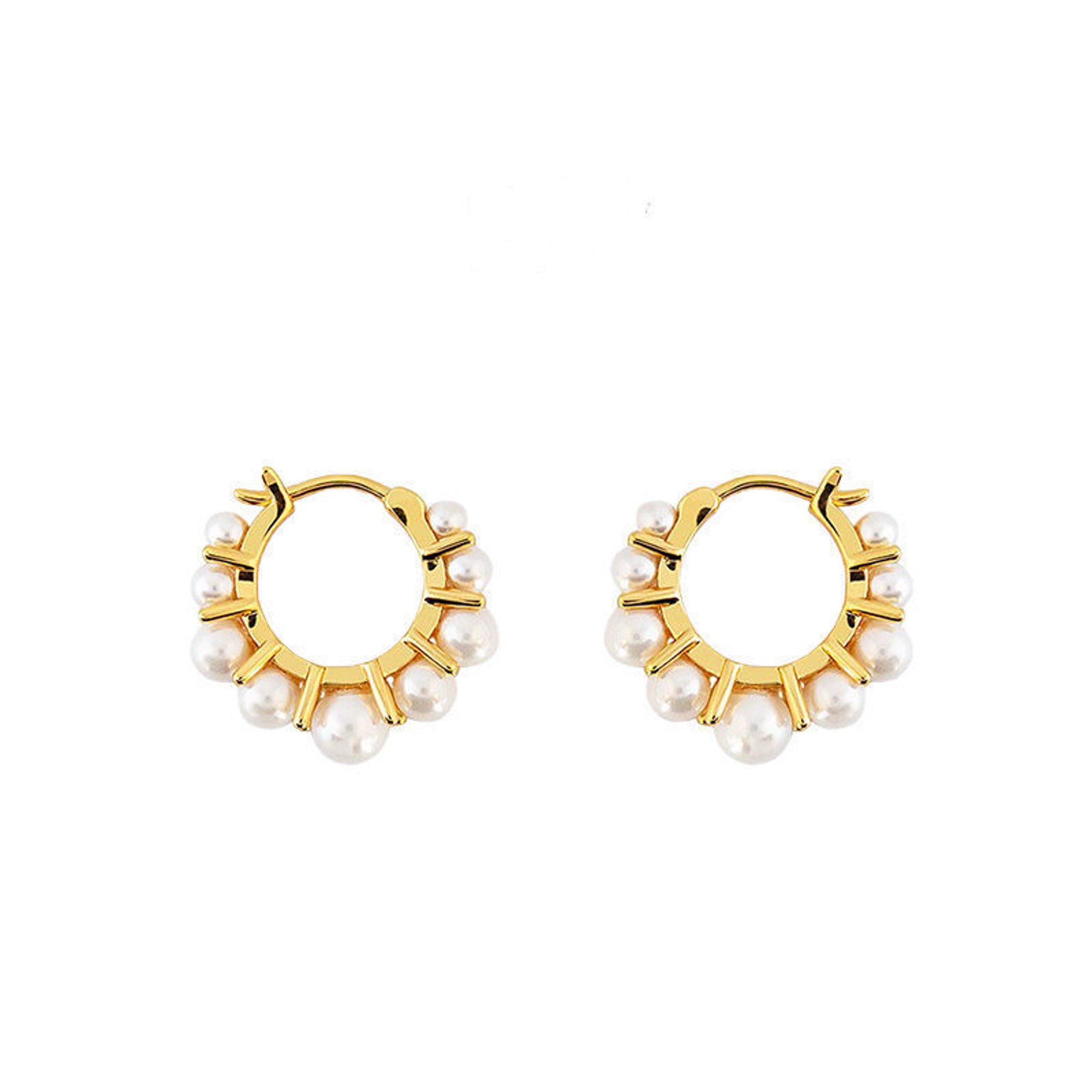 Aretes de aro gruesos Howllow Aros de oro chapados en oro de 14 quilates  para mujer Ormromra WMPH-896-3