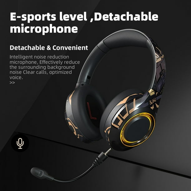 Auriculares Inalámbricos Bluetooth con función de cancelación de ruido,  micrófono desmontable y graves potentes, por Sunnimix