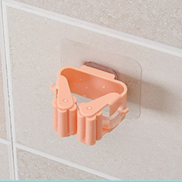 1pc Soporte Escoba Trapeador Montado En Pared Soporte Escoba