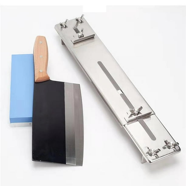 Afilador de cuchillos de cocina de acero inoxidable, afilador de cuchillas  de 8 pulgadas, fabricado con acero de calidad profesional para afilar