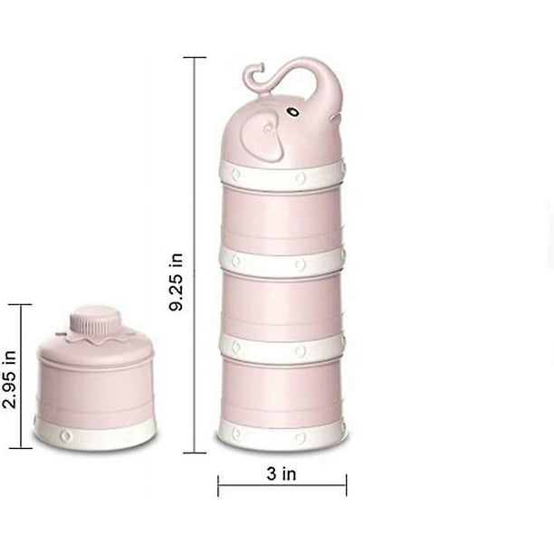 Dispensador De Leche En Polvo Para Bebés, 5 Compartimentos