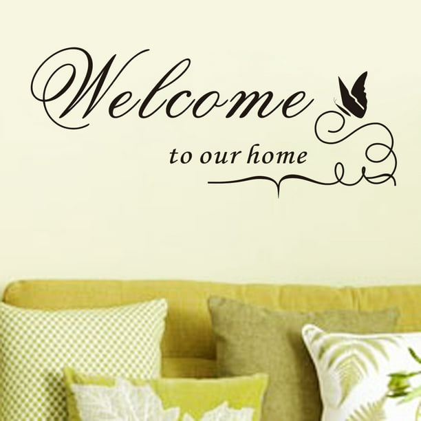 Welcome to Our Home - Calcomanías de pared extraíbles para decoración de  pared, murales para oficinas, hogar, paredes