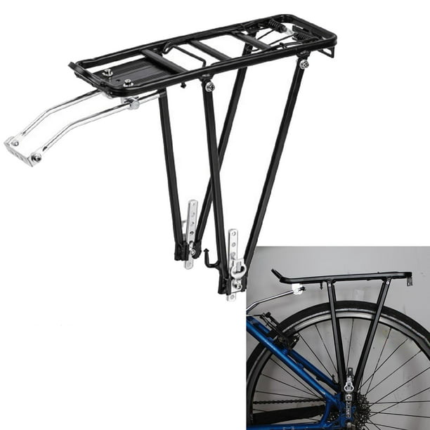 HTTMT - Portaequipajes trasero para bicicleta Asiento con ala lateral  ajustable de metal [P/N: ET-BIKE-RACK004-BK ]