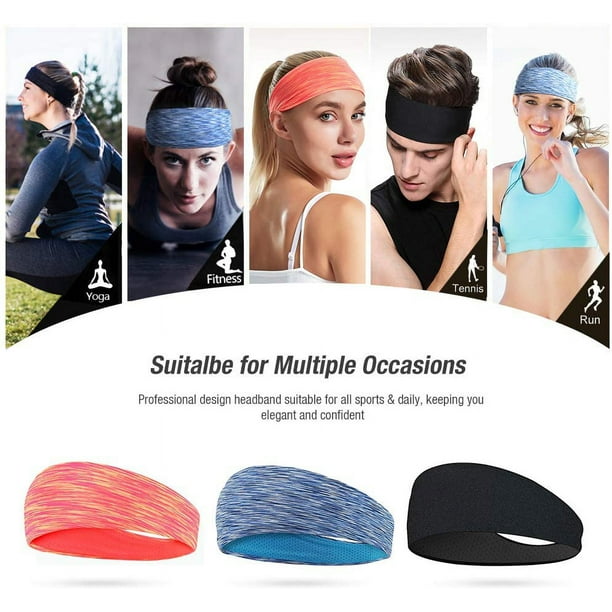 Diadema deportiva para hombre, para mujeres y hombres, con buena  elasticidad para todo el entrenamiento, yoga, correr, fitness, senderismo y  ciclismo