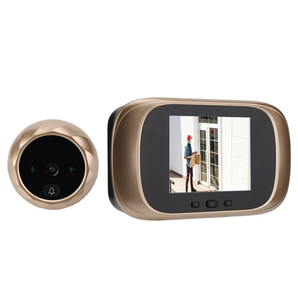 Cámara digital con mirilla de puerta pantalla de alta definición con timbre  visual de 28 pulgadas mirilla de puerta con mirilla de gran angular de 90  grados compatible con 12