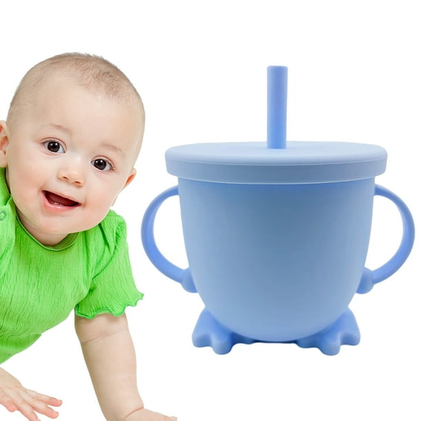 KTYX Vaso para Bebe de 250Ml BiberóN Dos en Uno con Pajitas Vasos para  NiñOs a Partir de 6 Meses Vasos de Aprendizaje Copas de Entrenamiento para  BebéS,Green : : Bebé