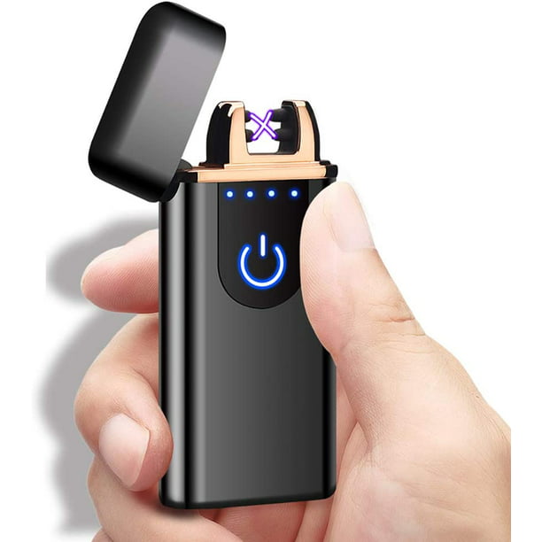 Encendedor eléctrico recargable USB, encendedor USB con doble arco,  encendedor eléctrico, sin llama, resistente al viento, encendedor  recargable para