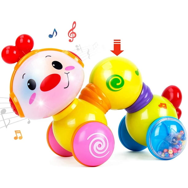 CubicFun Juguetes para bebés de 6 a 12 meses Musical Push and Go  Caterpillar Crawling Juguetes educativos para bebés de 12 a 18 meses,  juguetes para niñas de 1 año Ormromra WMZL-1189