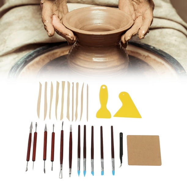 1 juego de 9 herramientas de cerámica y juego de herramientas de escultura  de arcilla para modelado de cerámica, corte de arcilla y herramientas de