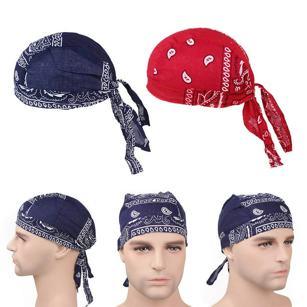 2 Piezas Headwear Hombres Mujeres Bandana en La Bandana Pirata Bufanda Diadema Sombrero Soledad Algodón Unisex Durag | Walmart en línea