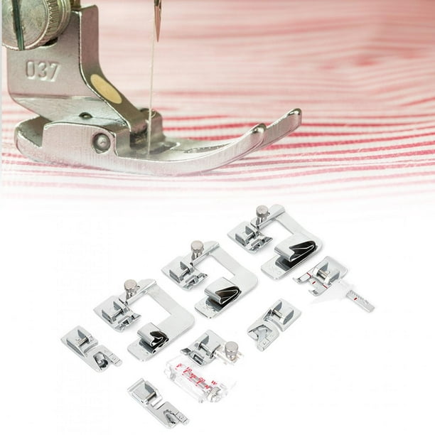 3 uds accesorios de costura, prensatelas para máquina de coser de dobladillo