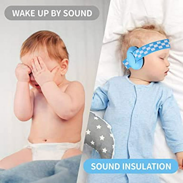 Auriculares con cancelación de ruido para bebés con protección auditiva  (azules) para bebés de 3 mes JM