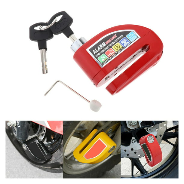 Candado Para Bicicleta Moto Motocicleta 6mm Lock Pin Con Alarma Bloqueo de  Disco