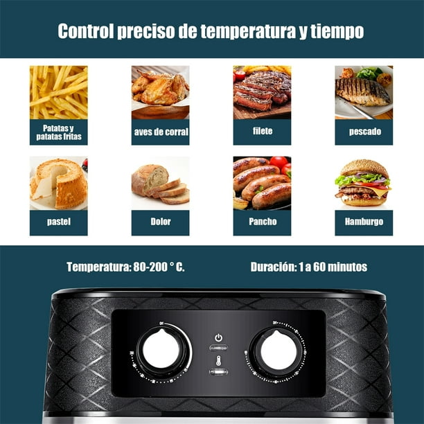 COSTWAY Freidora con canasta, freidora de aceite eléctrica de acero  inoxidable de 3.2 cuartos de galón con temperatura ajustable, temporizador,  tapa