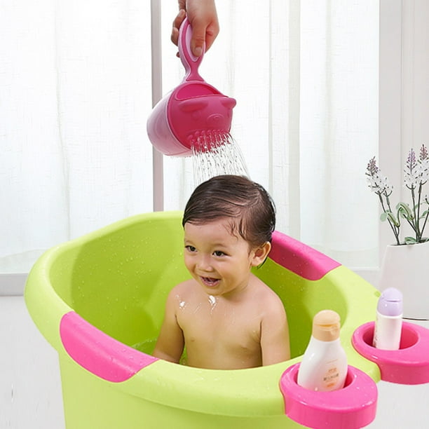 Juguete de baño para bebé, regadera para bebé, taza de baño para bebés y  niños pequeños, buen ayudante para divertirse a la hora del baño (rosa) ER