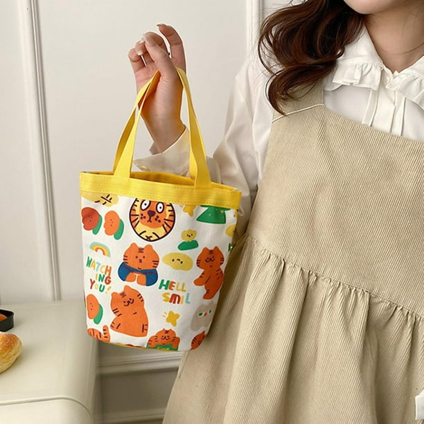 tipo cubo de lona para mujer y niña, bolsos compras ligeros de gran bonitos bols Salvador bolso de lona | Walmart en línea