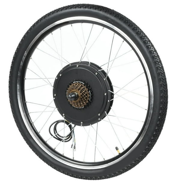 Voilamart Kit de conversión de bicicleta eléctrica de rueda trasera  impermeable de 26 pulgadas, kit de motor de bicicleta eléctrica de 48 V  1500 W con