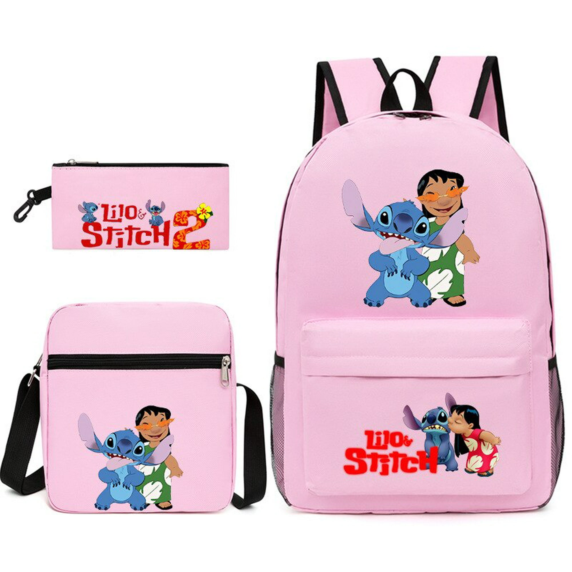 Disney Stitch-mochila escolar de gran capacidad para niños, morral de viaje  de ocio con dibujos animados, marca de lujo, novedad Fivean unisex