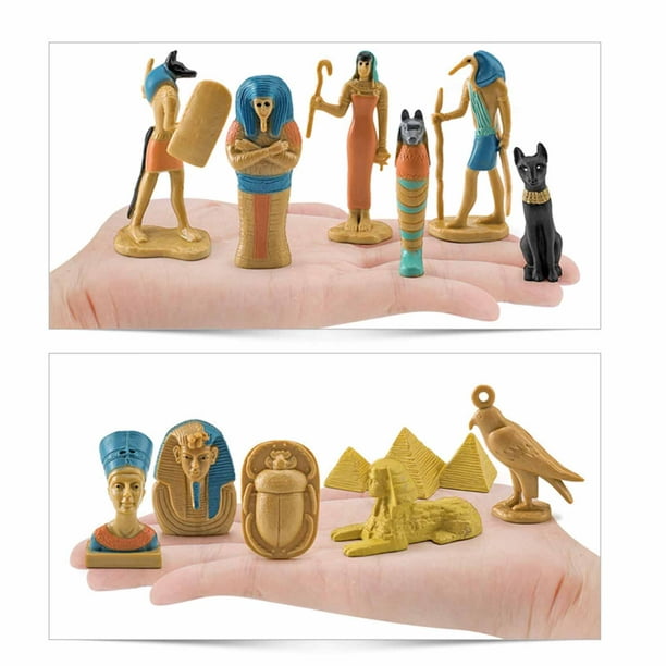 Juguete del Antiguo Egipto para niños 12 Uds figuras de esfinge egipcia  antigua tallado exquisito modelo de reina egipcia juguete para exhibición  ANGGREK Otros