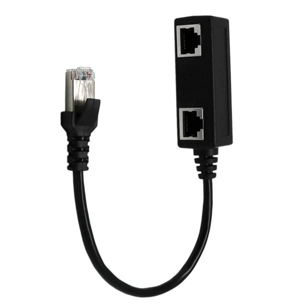 HDmatters-Divisor de cable Ethernet RJ45, 1 en 2, divisor de cable