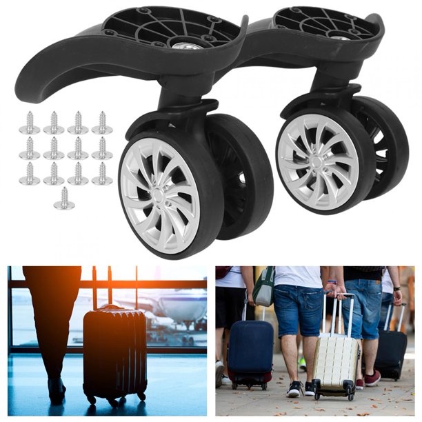 Ruedas de maleta silenciosas fáciles de instalar, ruedas de equipaje  firmes, larga vida útil duradera para reemplazo de maleta, equipaje de  viaje