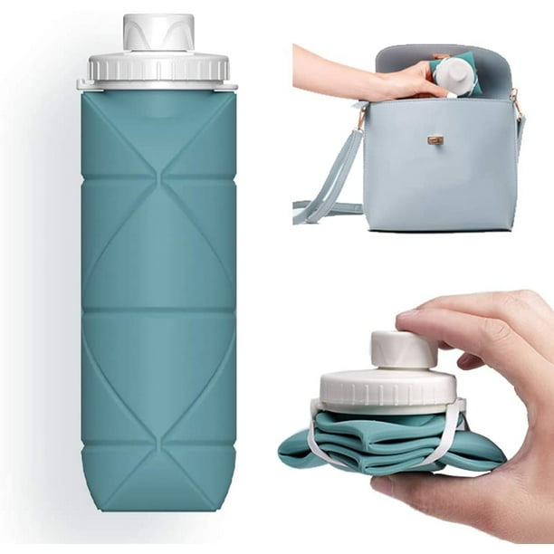 Botella de agua de plástico sin BPA con tapón (600 ml)